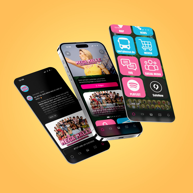 App von MEGA MALLE auf Smartphones